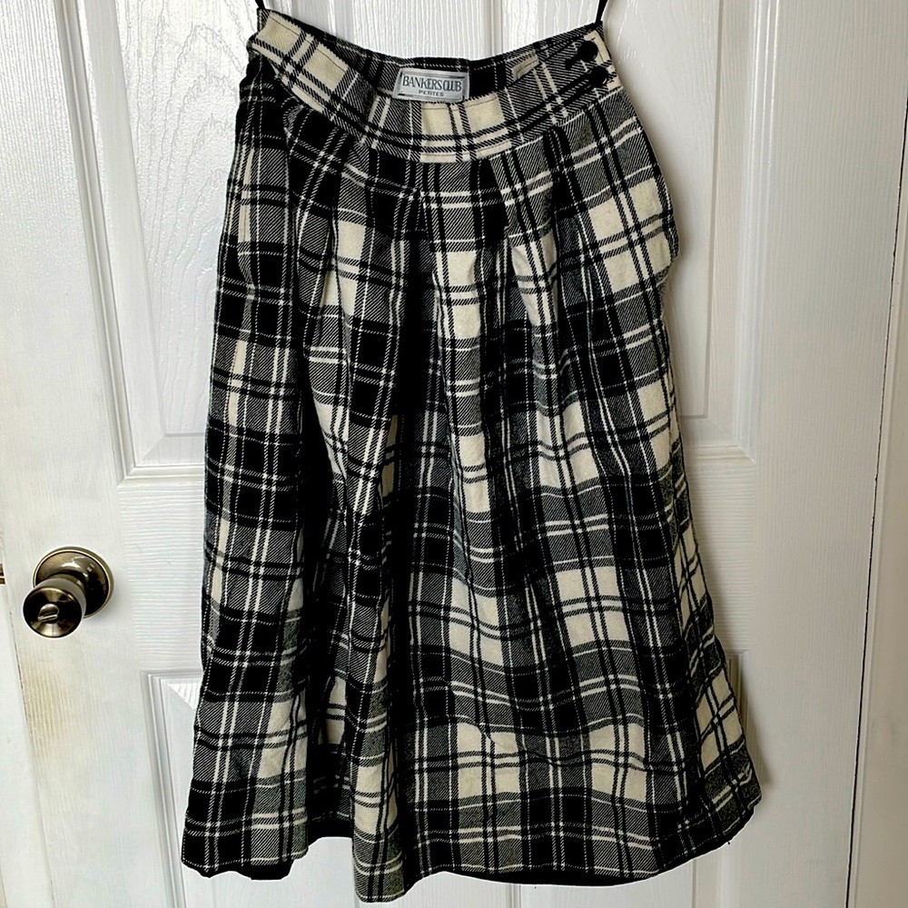 Plaid Midi Skirt